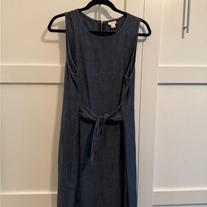 J. Crew Chambray Sleeveless chambray Dress